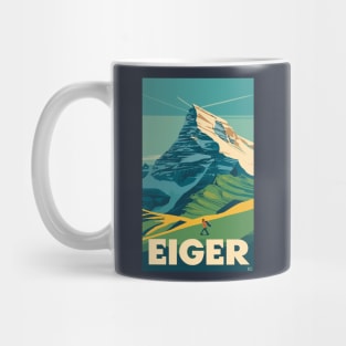 A Vintage Travel Art of Eiger - Switzerland Mug